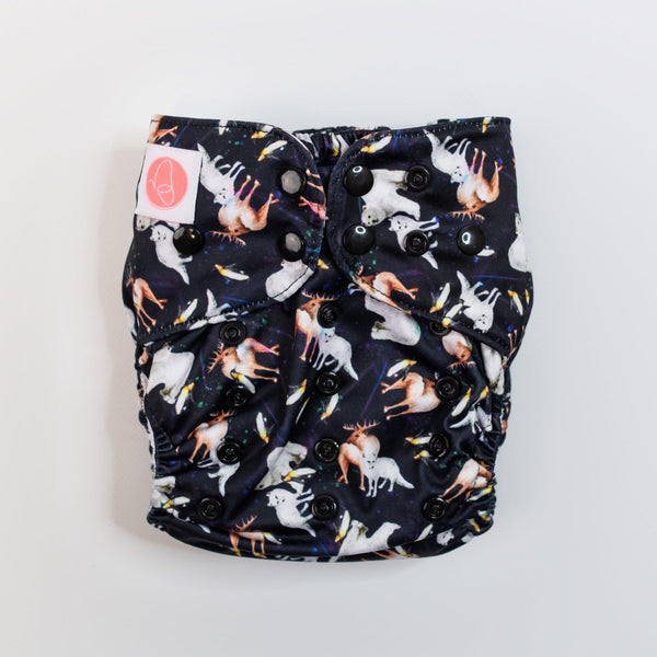 Classic Reusable Cloth Nappy 2.0 | Disco Bears - Monarch