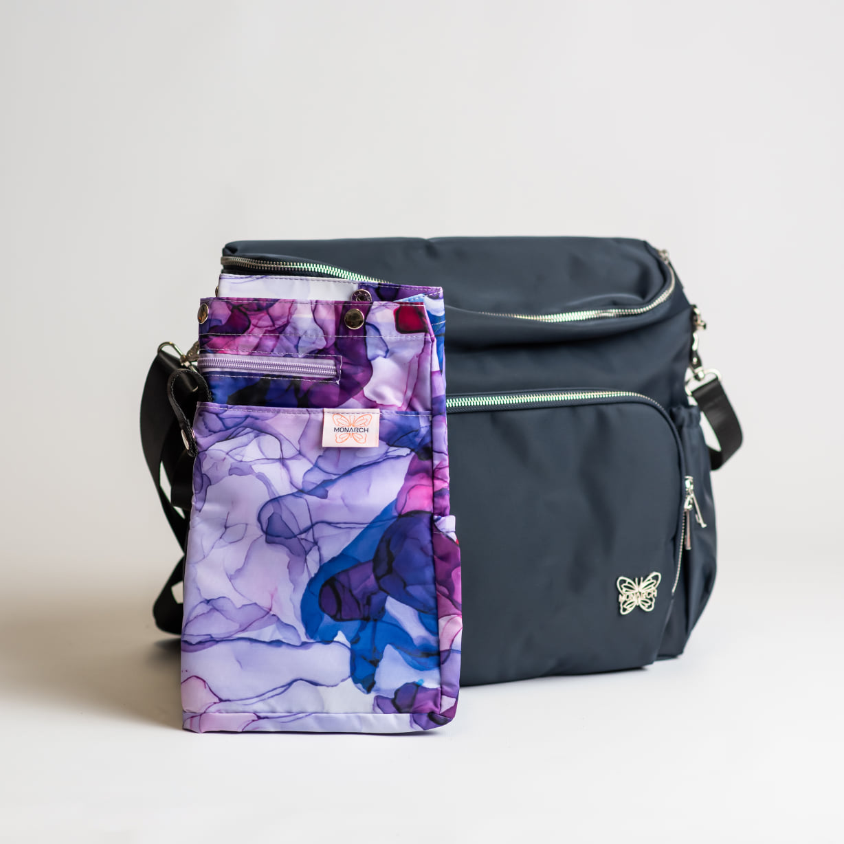 [SECONDS] 4-in-1 Nappy Backpack | Blueberry - Monarch