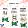 Alcmena | V3.5 Snap & Wipe Cloth Nappy | Fern Down For What - Monarch